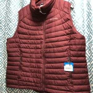Columbia Omni-heat vest 2x maroon